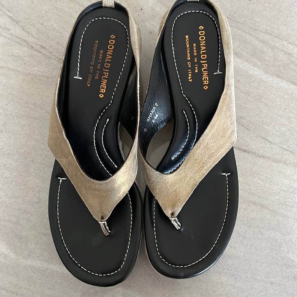 Donald J. Plainer platform sandal.  Size 9 narrow.